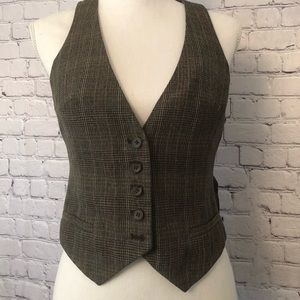 Decree Plaid Button Vest Medium
